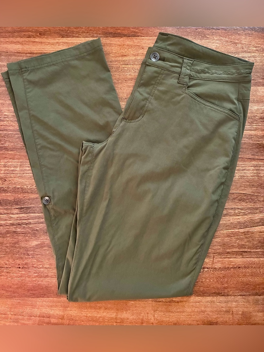 Eddie Bauer Convertible Athletic Pants Size 10 Decorative Stitching/5 Pockets
